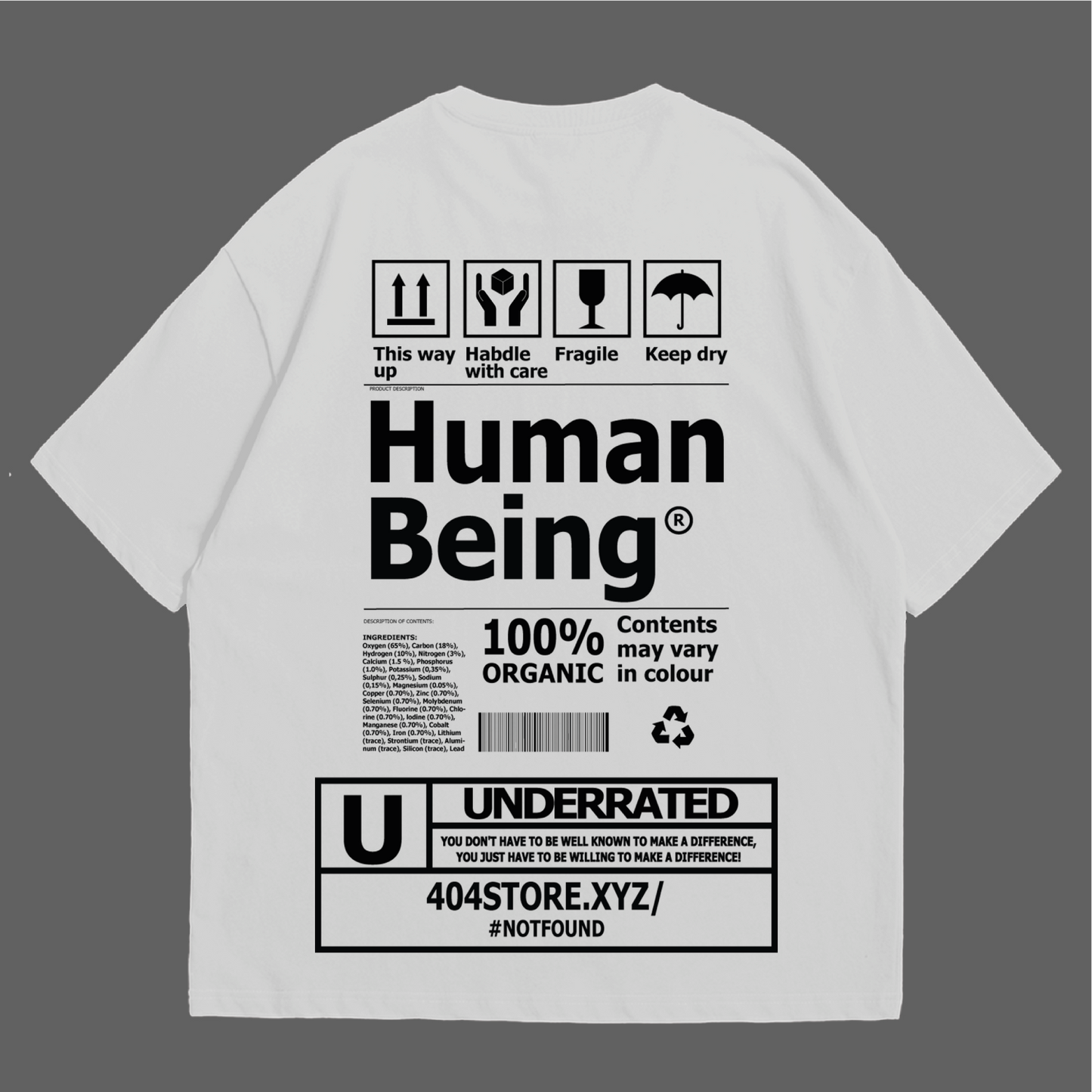 POLO OVERSIZE HUMAN BEING 404 BLANCO