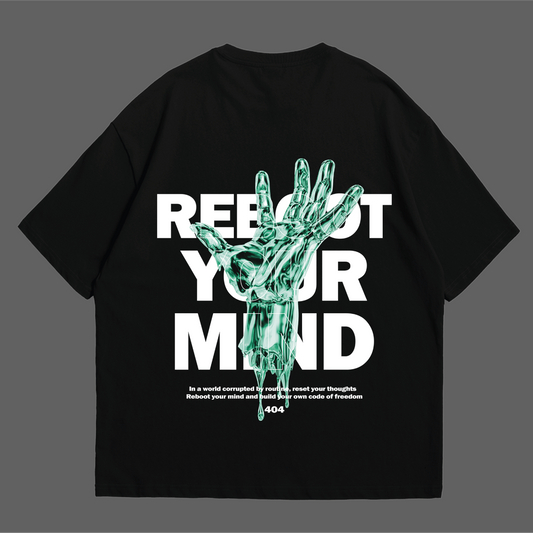 POLO OVERSIZE REBOOT YOUR MIND NEGRO